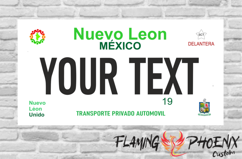 NUEVO LEON MEXICO PLATE