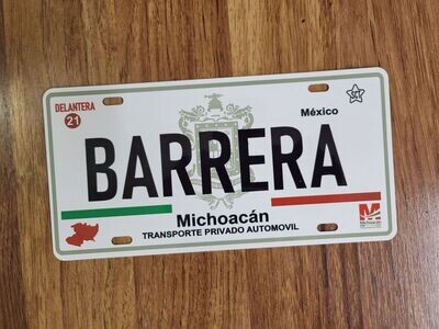 BARRERA PLATE