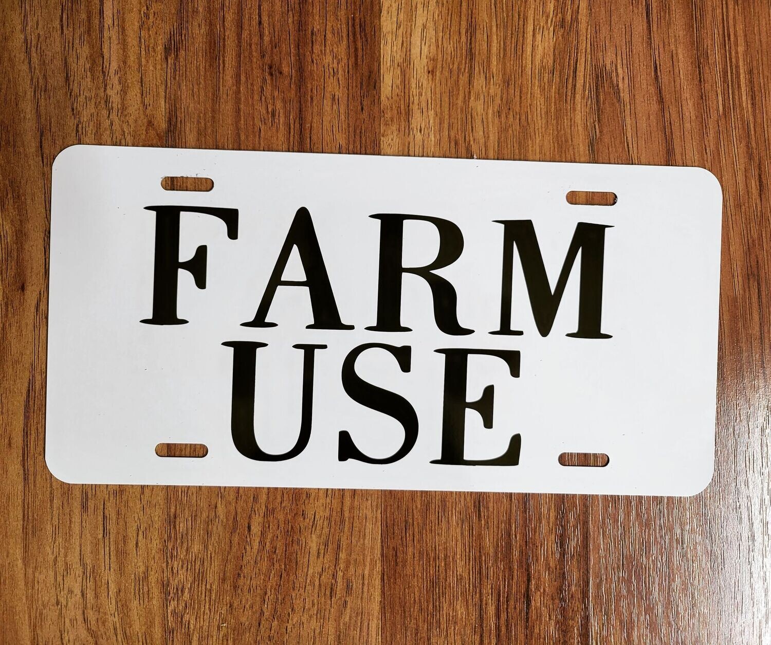 FARM USE PLATE
