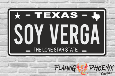 SOY VERGA PLATE