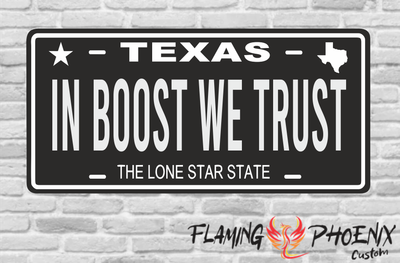 IN BOOST WE TRUST PLATE