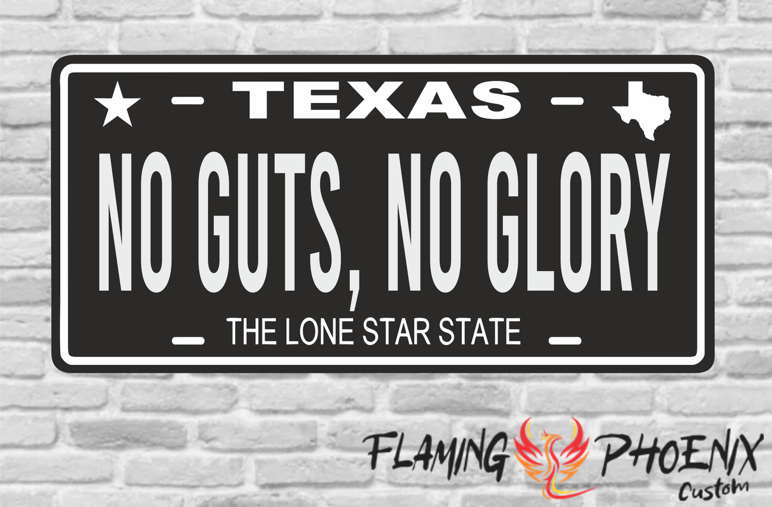 NO GUTS NO GLORY PLATE