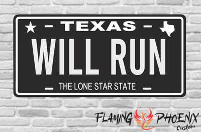 WILL RUN PLATE