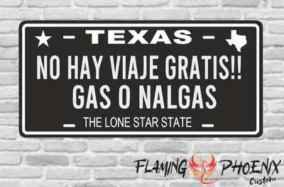 NO HAY VIAJE GRATIS PLATE