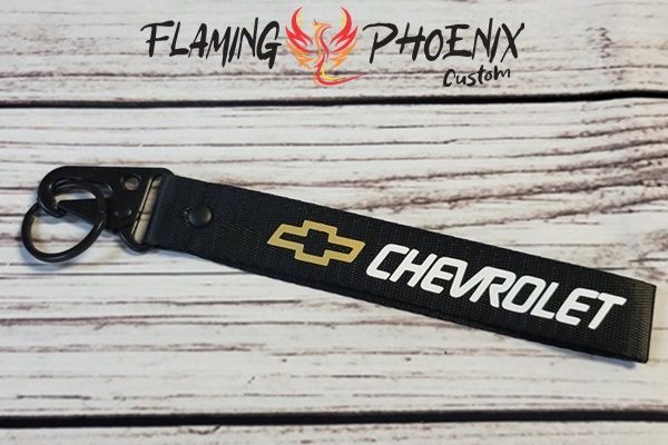 Chevrolet gold logo keychain
