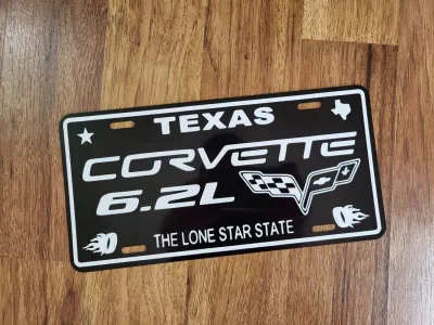 CORVETTE 6.2L PLATE