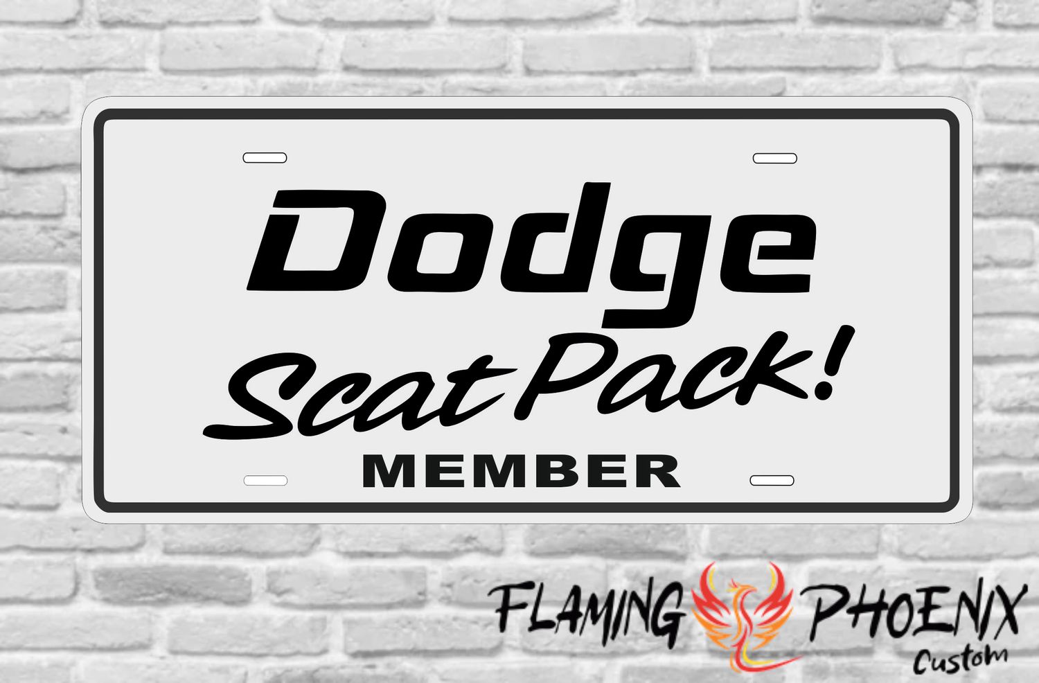 DODGE CHARGER SCAT PACK MEMBER PLATE