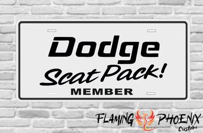 DODGE CHARGER SCAT PACK MEMBER PLATE