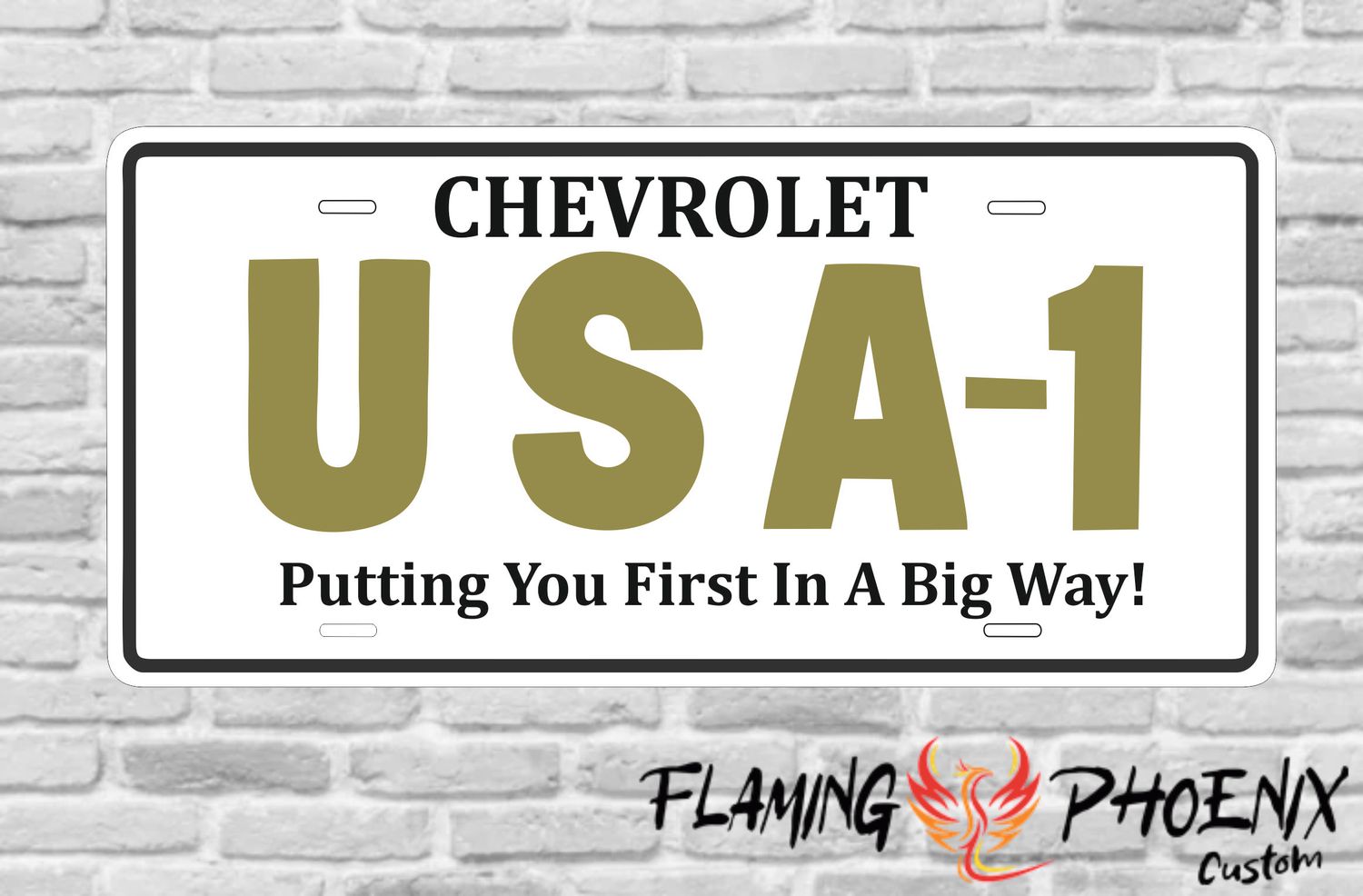 CHEVROLET USA 1 PUTTING FOR YOU PLATE