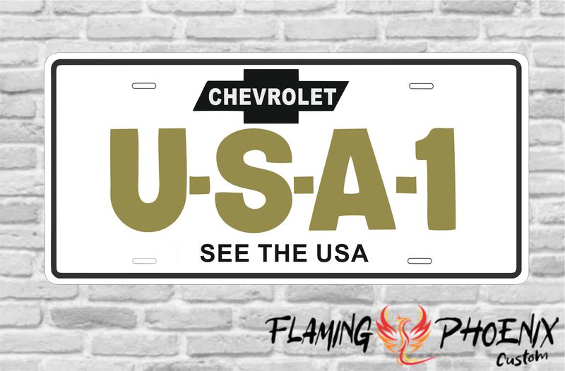 CHEVROLET USA 1 SEE THE USA PLATE