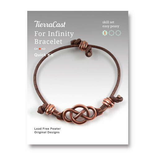 For Infinity Bracelet Kit, Antiqued Copper Plate