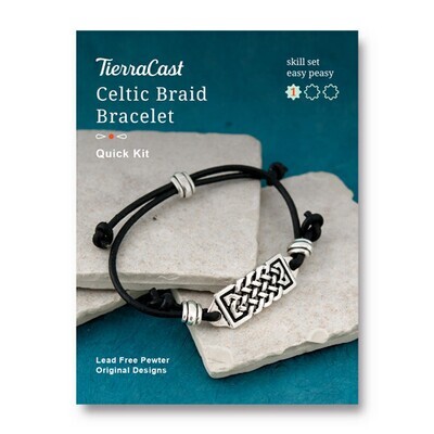 Celtic Braid Bracelet Kit, Antiqued Silver Plate