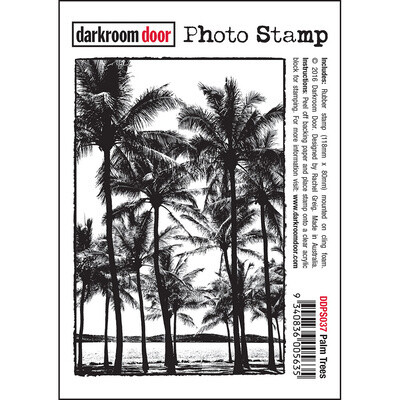 Palm Trees - Darkroom Door Photo Rubber Stamp