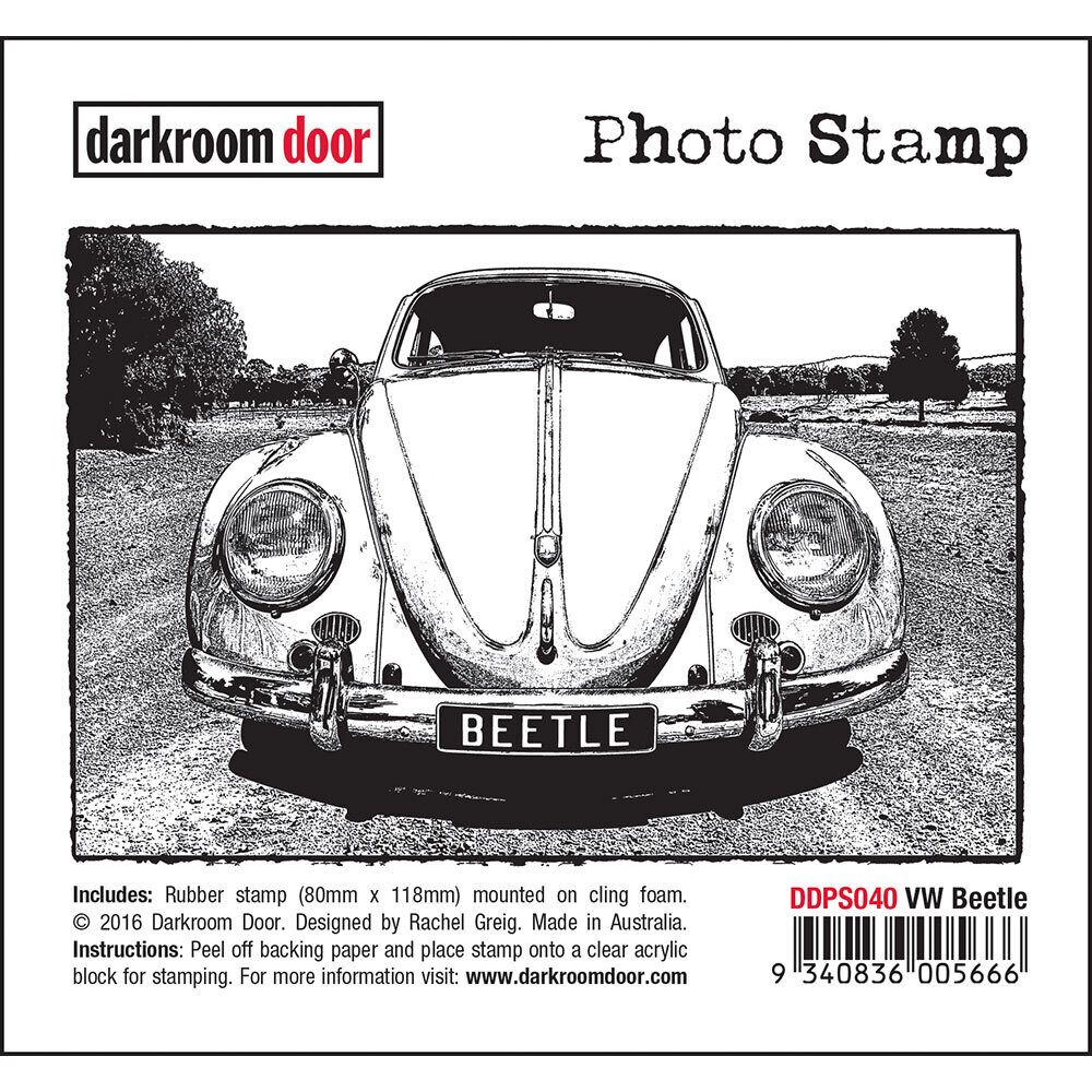 VW Beetle - Darkroom Door Photo Rubber Stamp