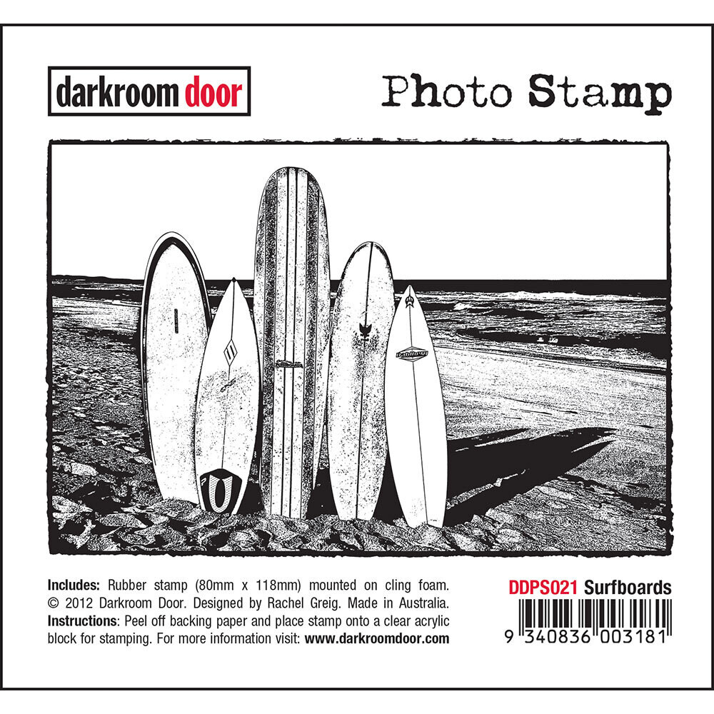 Surfboards - Darkroom Door Photo Rubber Stamp
