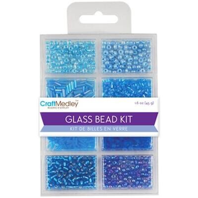 Craft Medley Glass Bead Kit The Blues