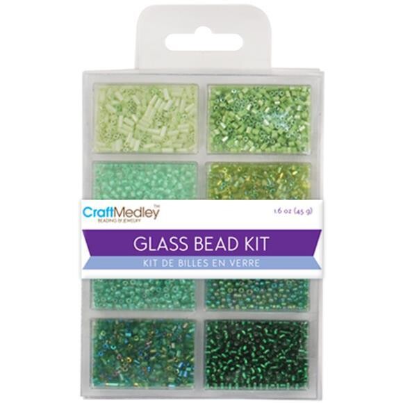 Craft Medley Glass Bead Kit Going Green