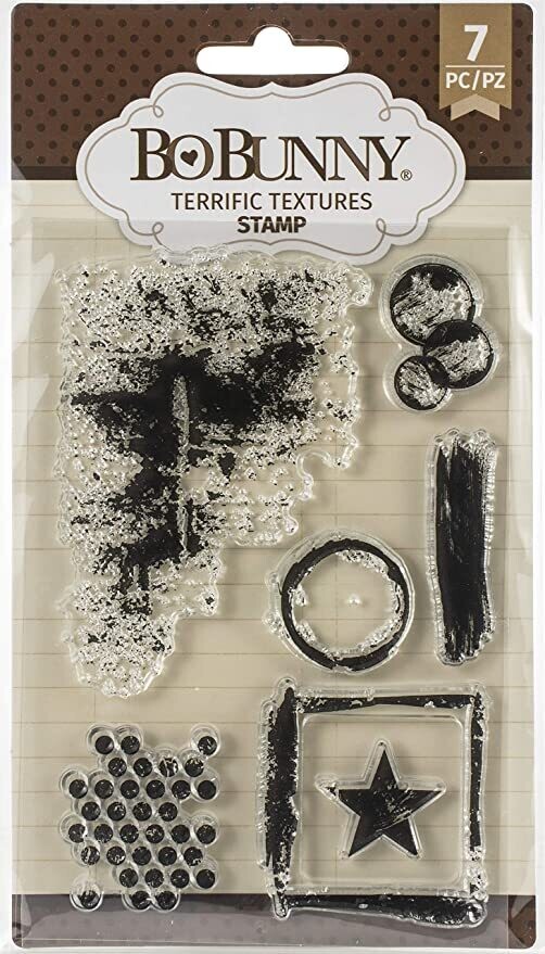 Terrific Textures BoBunny Rubber Stamp 4X6