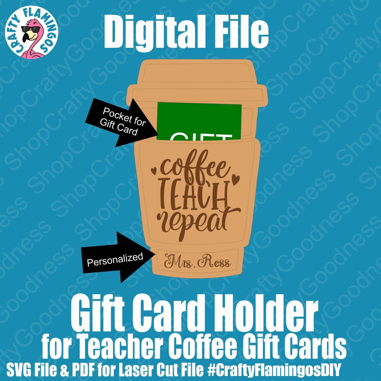 Coffee Cup Gift Card Holder for Teacher Gifts Appreciation