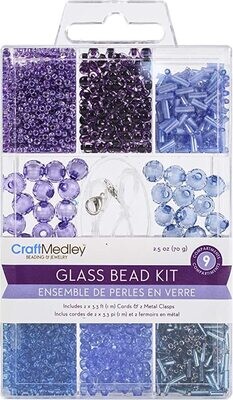 Craft Medley Glass Bead Kit Sky