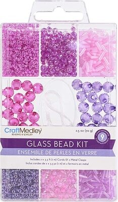 Craft Medley Glass Bead Kit Blush