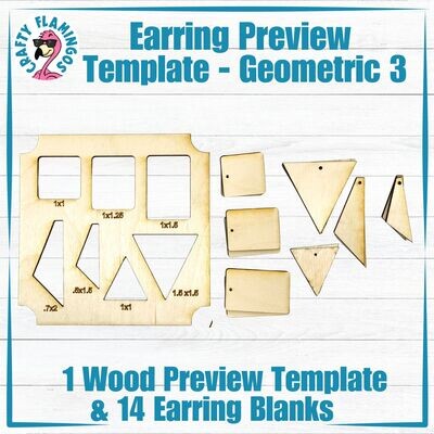 Earring Preview Template - Geometric 3 Triangles with 14 Earring Blanks