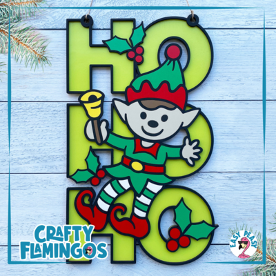 Ho Ho Ho Elf Christmas Holiday DIY SIGN PARTY
