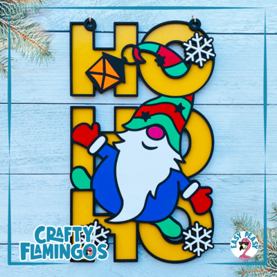 Ho Ho Ho Gnome Christmas Holiday DIY Sign Project KIT