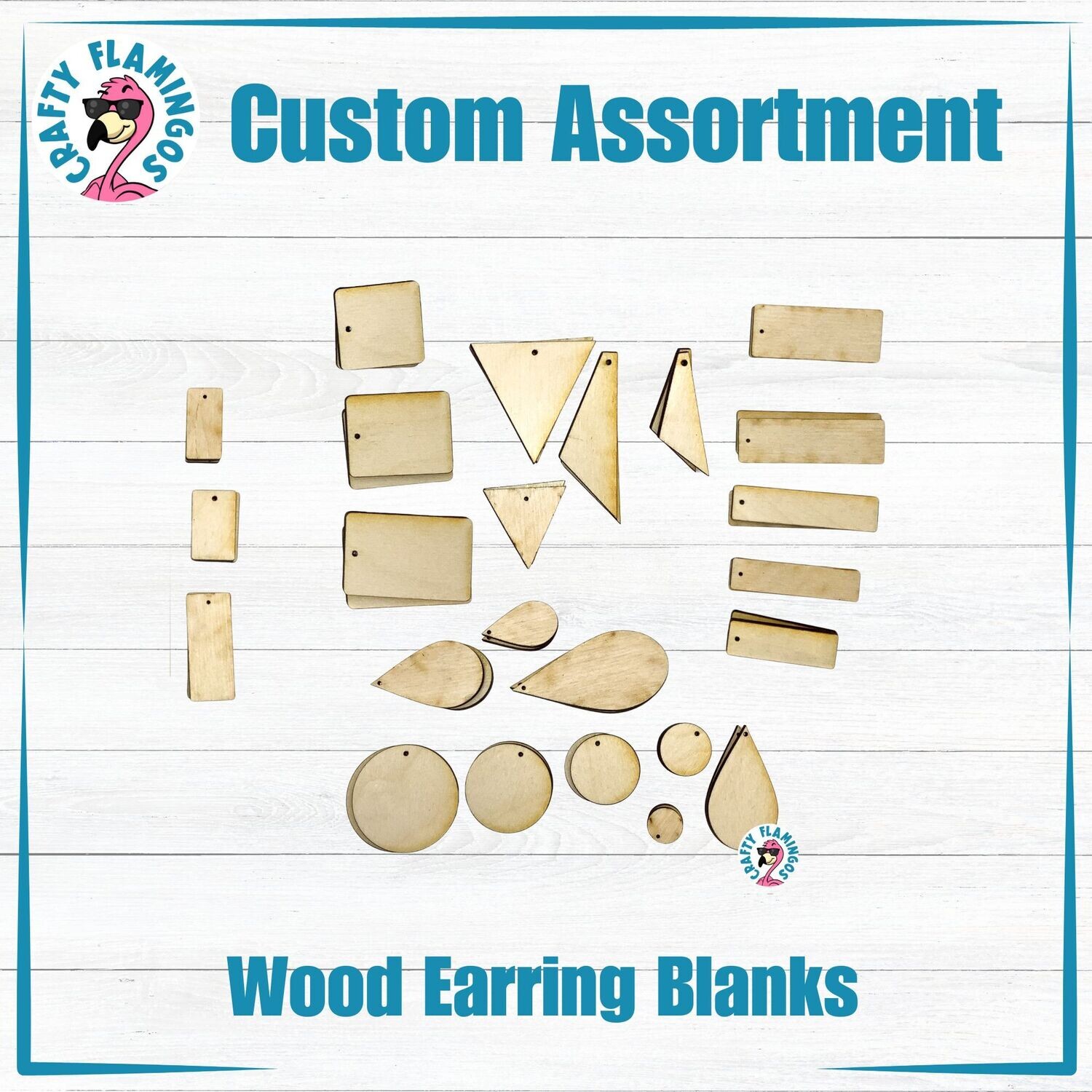 Custom Assortment Wood Earring Blanks for Jewelry Making