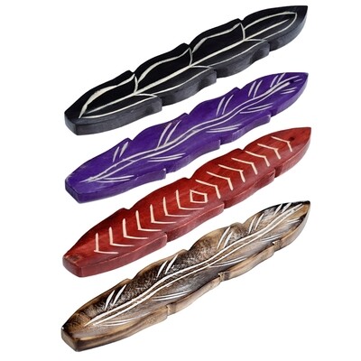 Mango Wood Feather Shaped Ashcatcher