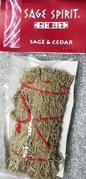 Sage &amp; Cedar smudge stick 5&quot;
