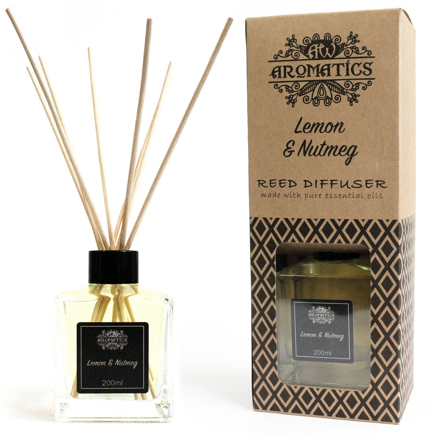 Lemon &amp; Nutmeg Essential Oil Reed Diffuser
