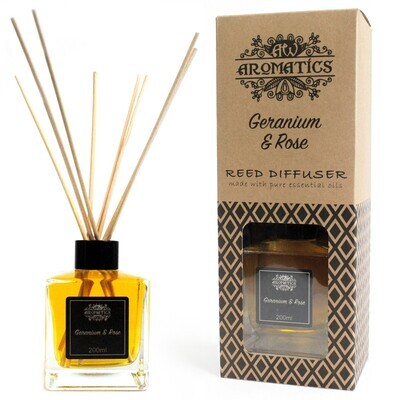 Geranium &amp; Rose Essential Oil Reed Diffuser