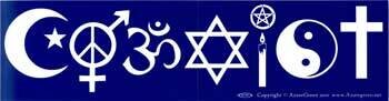 Coexist bumper sticker