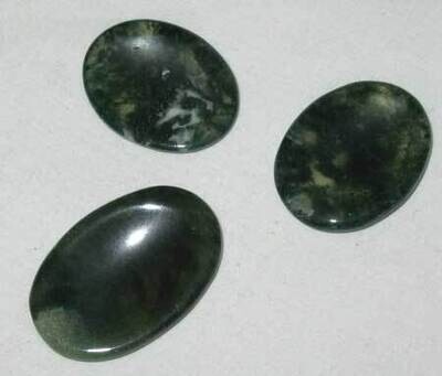 Moss Agate worry stone