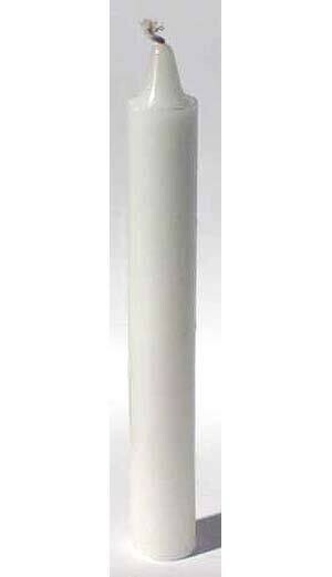 White 6&quot; Taper Candle (off white in color)
