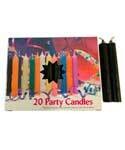 1/2&quot; Black Chime Candle (20 pack)