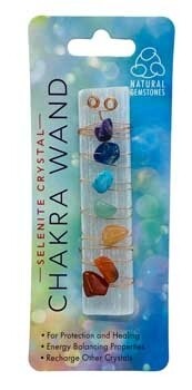 Selenite Chakra wand