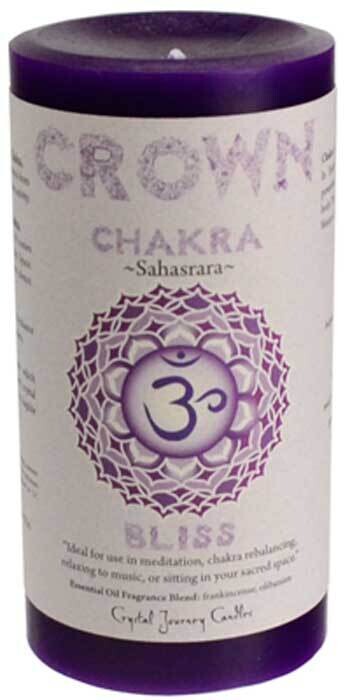 Crown Chakra pillar candle 3&quot; x 6&quot;