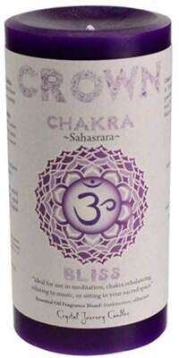 Crown Chakra pillar candle 3&quot; x 6&quot;