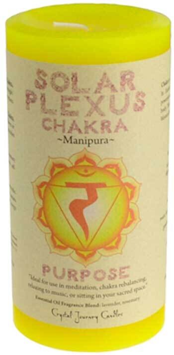 Solar Plexus Chakra pillar candle 3&quot; x 6&quot;