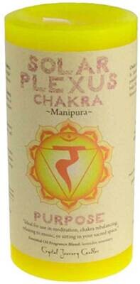 Solar Plexus Chakra pillar candle 3&quot; x 6&quot;