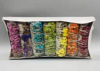 4&quot; 7 Color Sinuata White Sage gift pack