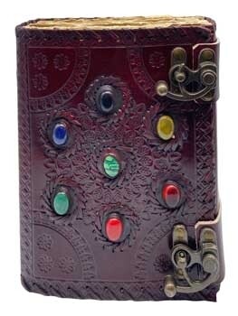Chakra Aged Looking Paper leather w/ latch