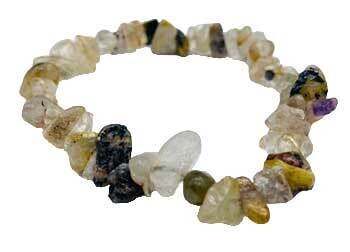 Rutilated Quartz Chip Bracelet