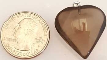 1&quot; Smoky Quartz heart