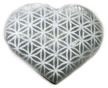 3&quot; Selenite heart , Tree of Life