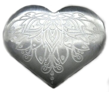 3&quot; Selenite heart , Lotus