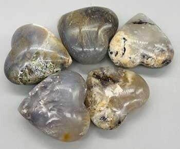 Agate, Dendritic Heart (1 1/2&quot;)