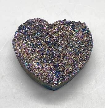 Black Rainbow druse heart